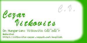 cezar vitkovits business card